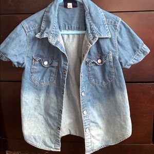 Ombré Denim Button Up Shirt